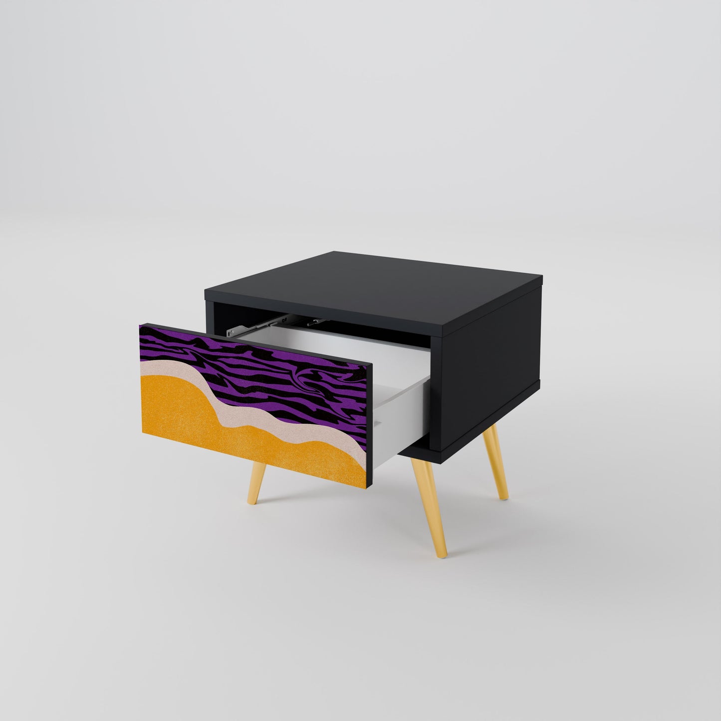 INDEPENDENT BORDER Nightstand in Black Finish
