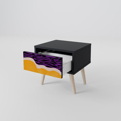 INDEPENDENT BORDER Nightstand in Black Finish