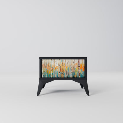 BIRCH KALEIDOSCOPE Nightstand in Black Finish