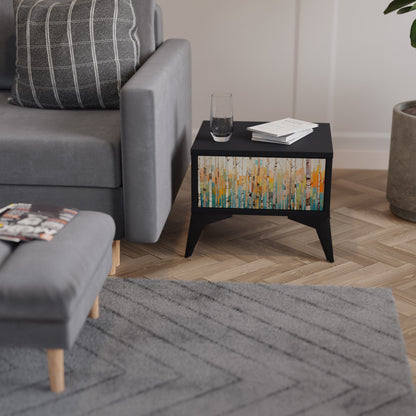 BIRCH KALEIDOSCOPE Nightstand in Black Finish