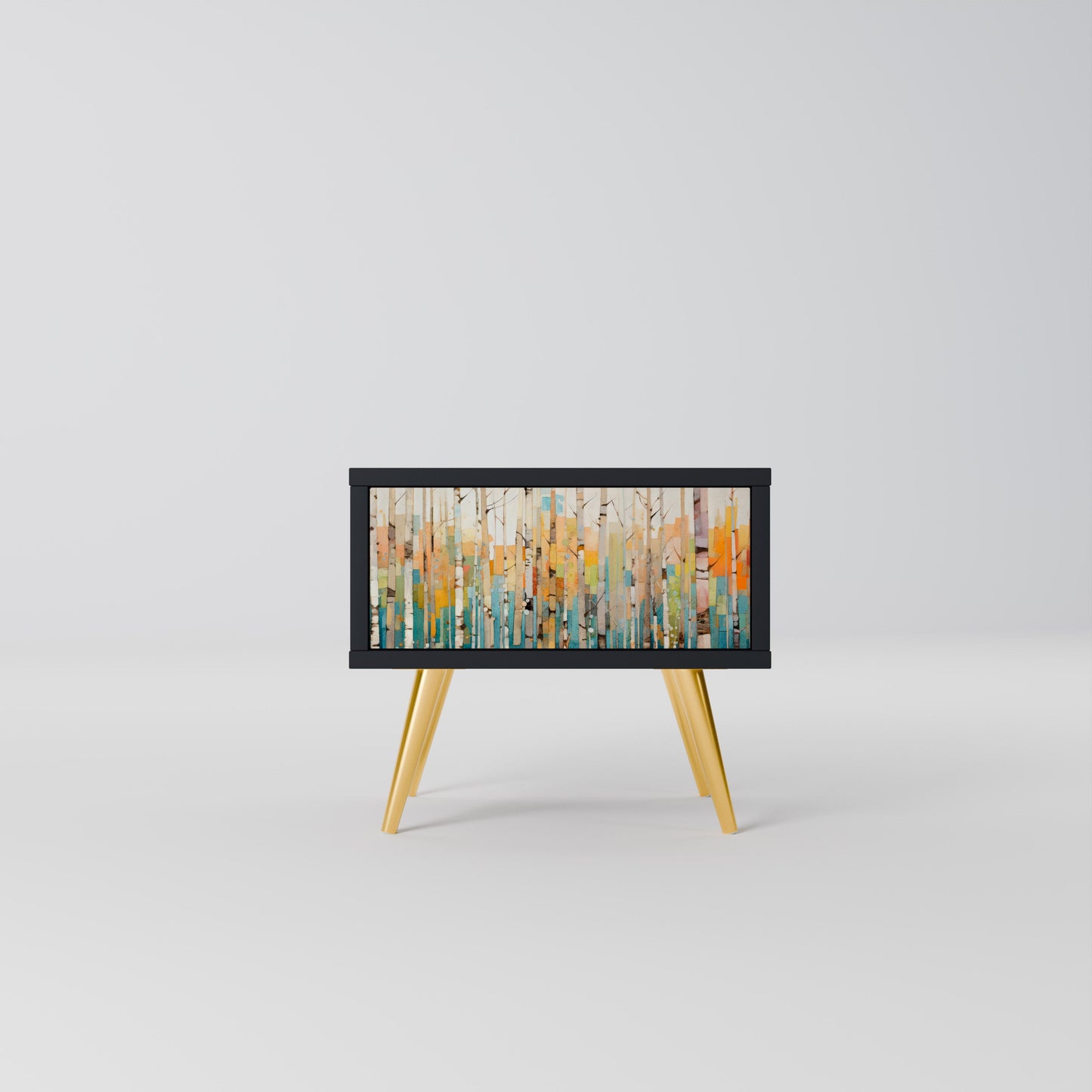 BIRCH KALEIDOSCOPE Nightstand in Black Finish