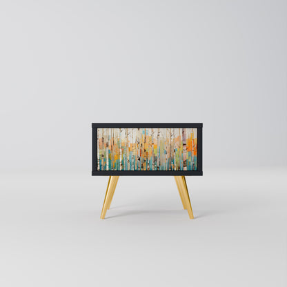 BIRCH KALEIDOSCOPE Nightstand in Black Finish