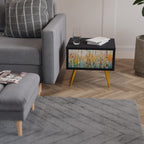 Nattduksbord i björk, kalejdoskop