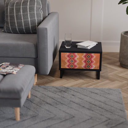 INDIAN FOLK Nightstand in Black Finish