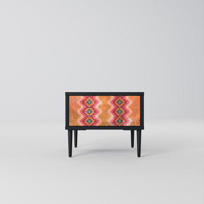 INDIAN FOLK Nightstand in Black Finish
