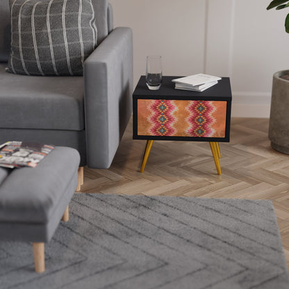 INDIAN FOLK Nightstand in Black Finish