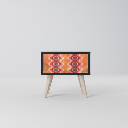 INDIAN FOLK Nightstand in Black Finish