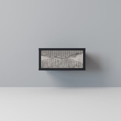 GRAIN LINES Nattduksbord i svart finish