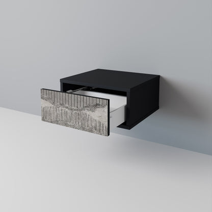 GRAIN LINES Nattduksbord i svart finish