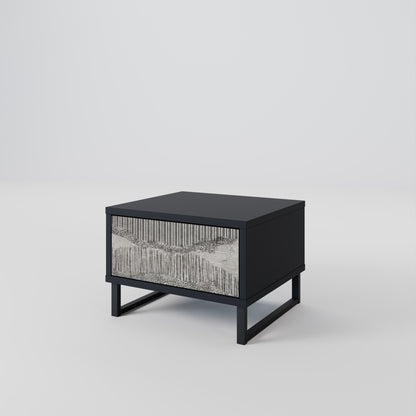 GRAIN LINES Nattduksbord i svart finish