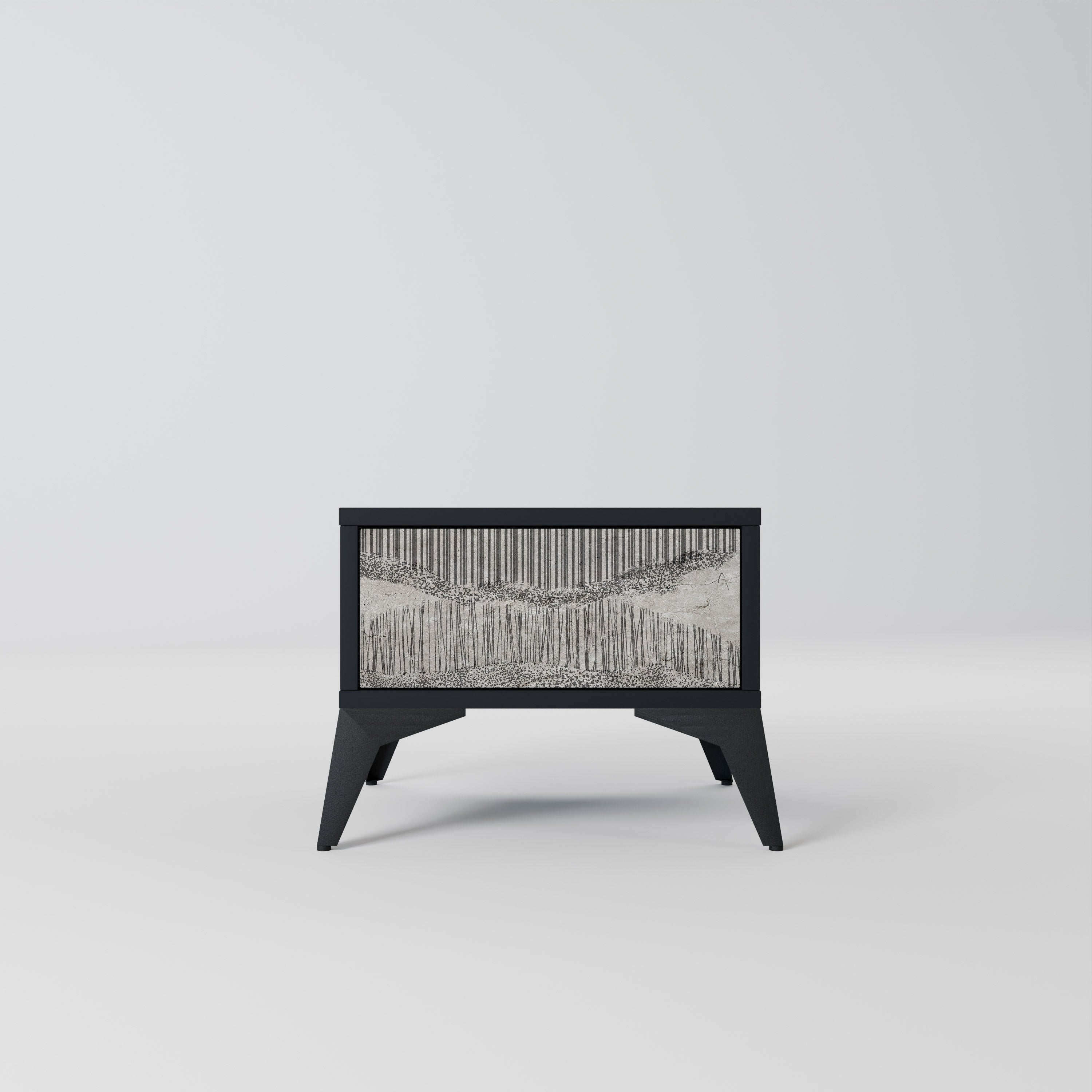 GRAIN LINES Nattduksbord i svart finish