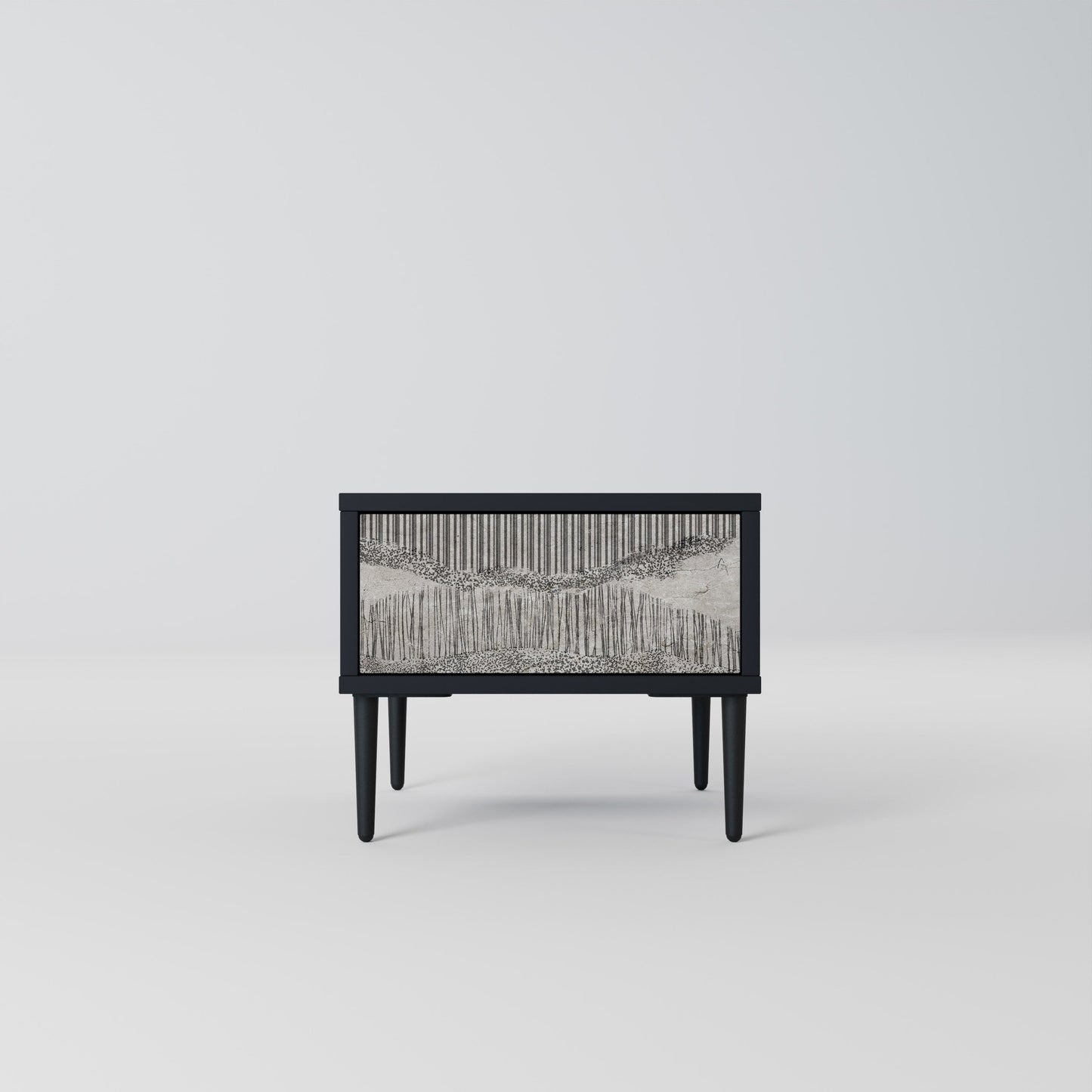 GRAIN LINES Nattduksbord i svart finish