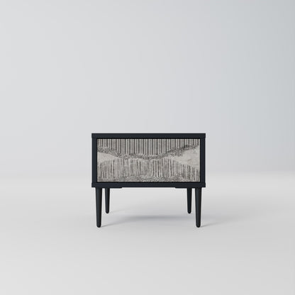 GRAIN LINES Nattduksbord i svart finish
