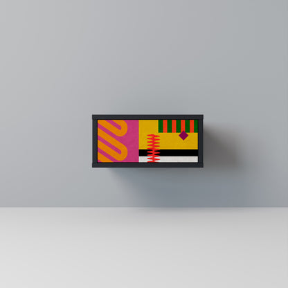 VIVID ART Nightstand in Black Finish