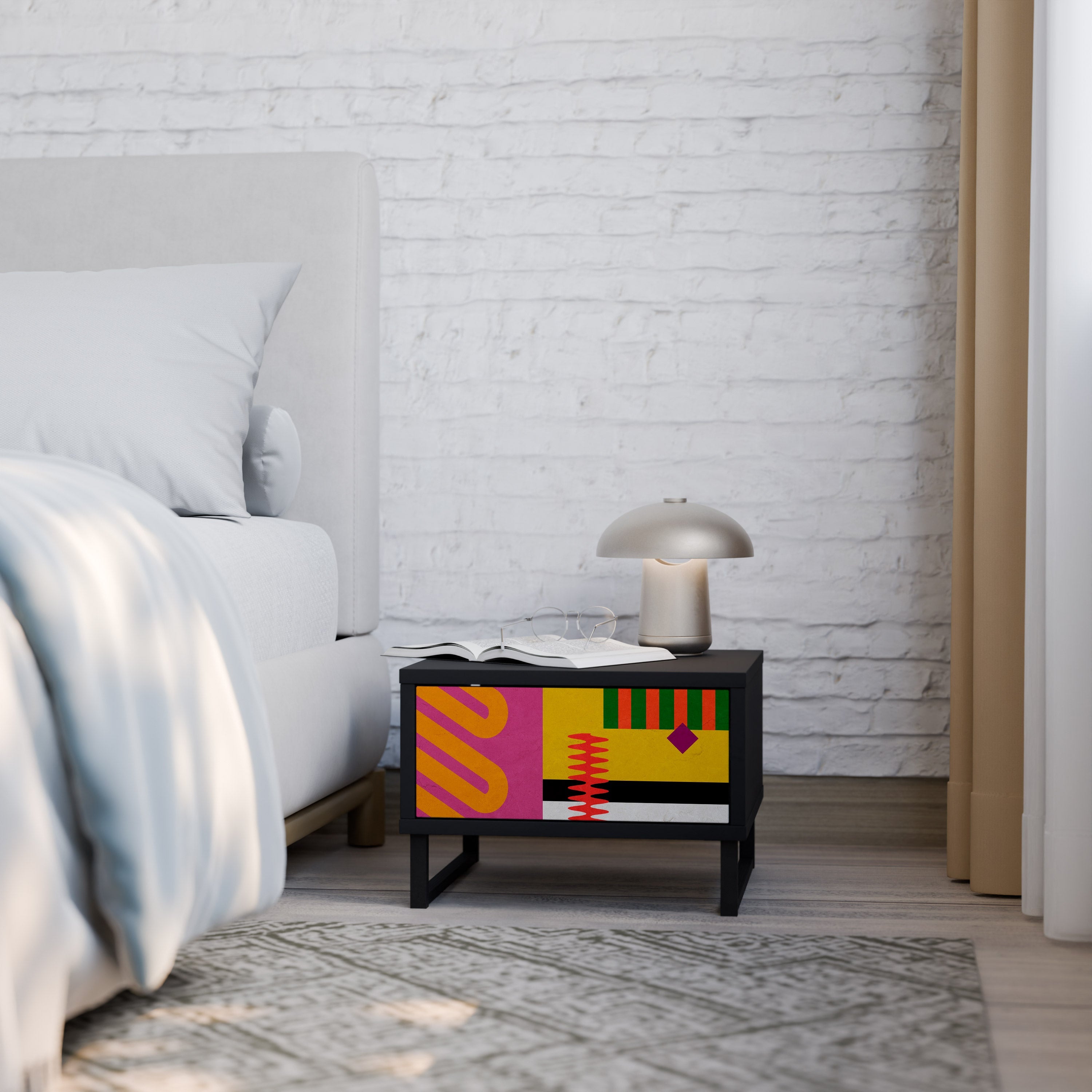 VIVID ART nattduksbord i svart finish