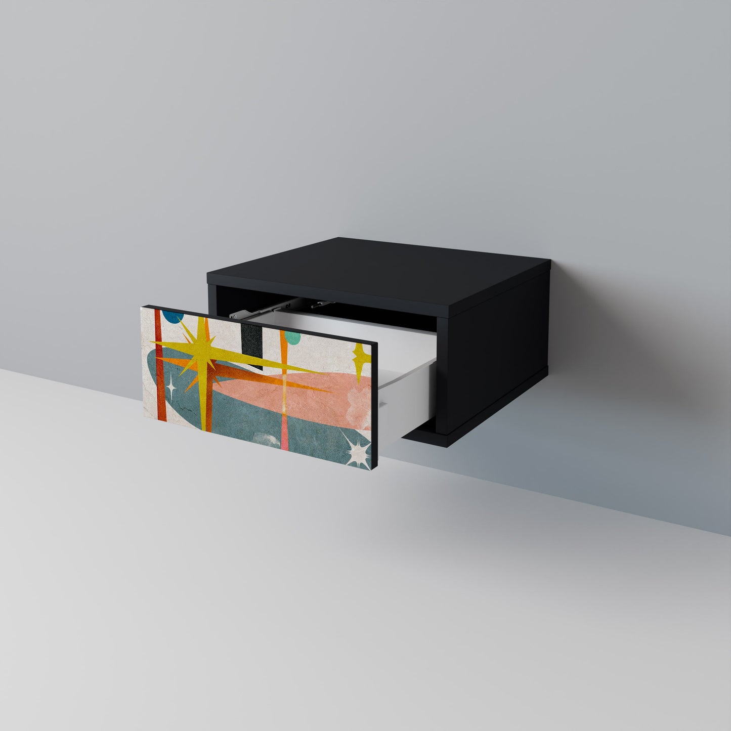 INTERSTELLAR VIBES Nightstand in Black Finish