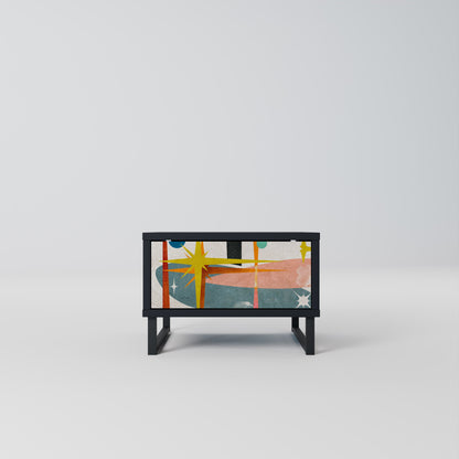 INTERSTELLAR VIBES Nightstand in Black Finish