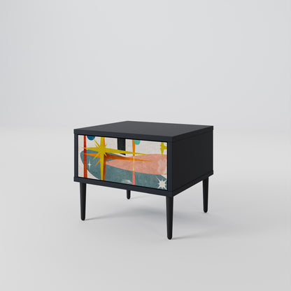 INTERSTELLAR VIBES Nightstand in Black Finish