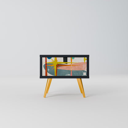 INTERSTELLAR VIBES Nightstand in Black Finish