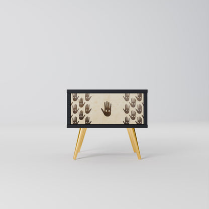 SEE MORE Nightstand in Black Finish