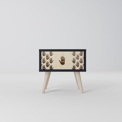 SEE MORE Nightstand in Black Finish