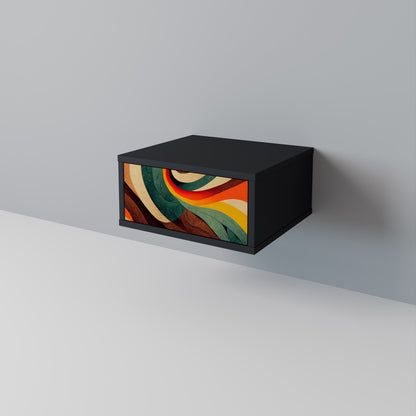 COLORFUL STRANDS Nightstand in Black Finish