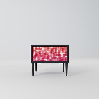 KALEIDOSKOPISK KUBISM Sängbord i svart finish