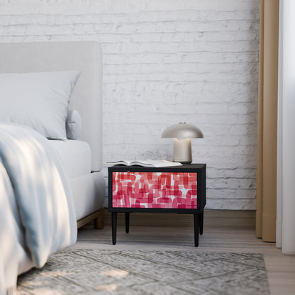 KALEIDOSKOPISK KUBISM Sängbord i svart finish