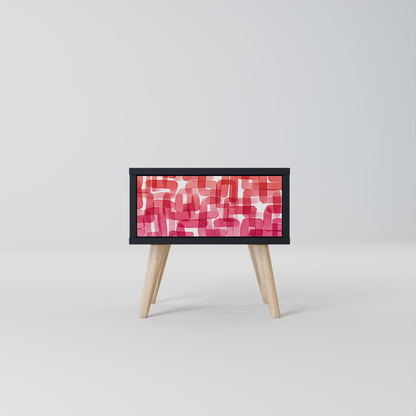KALEIDOSKOPISK KUBISM Sängbord i svart finish