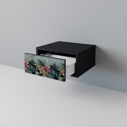 HEAVENLY BLOOM Nightstand in Black Finish