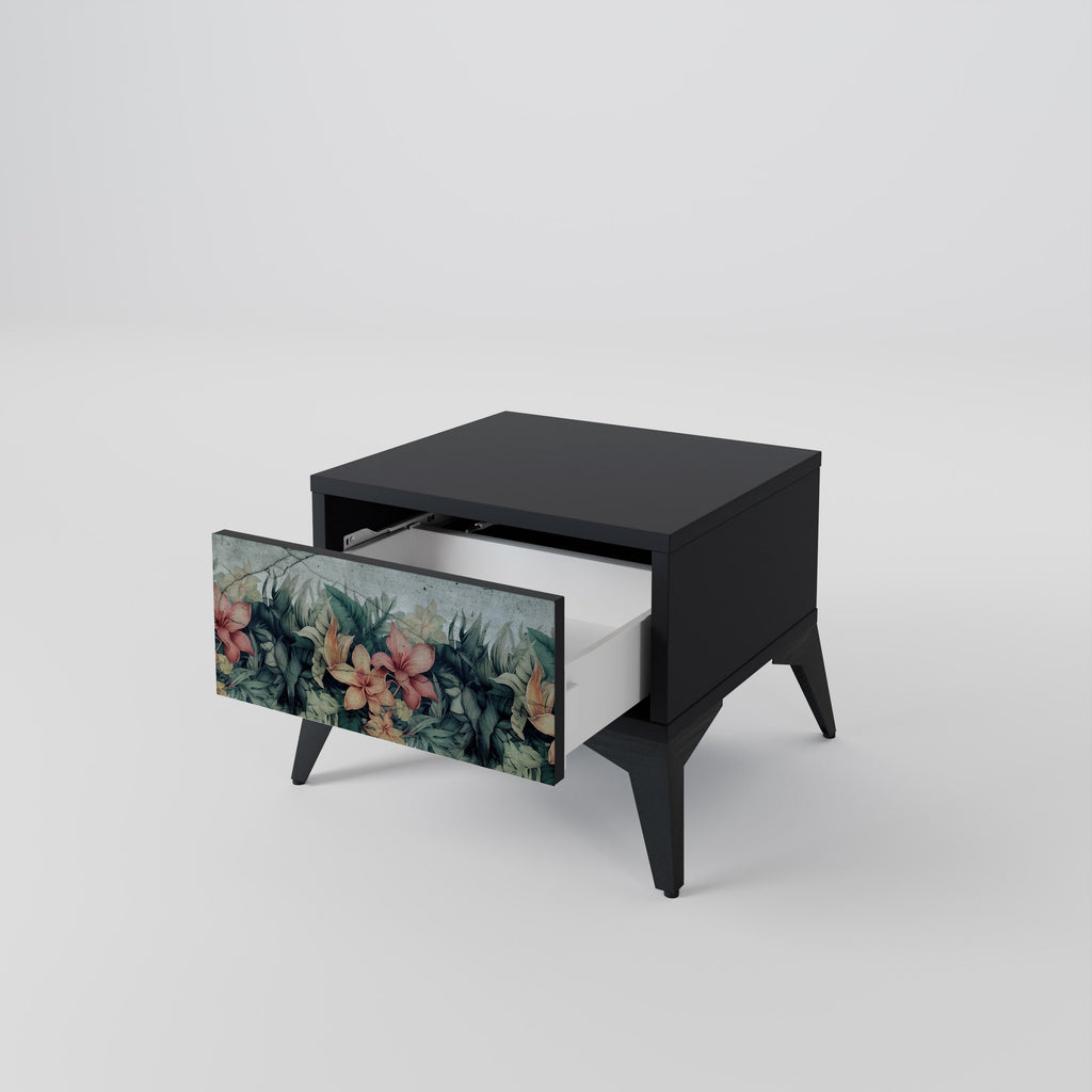 HEAVENLY BLOOM nattduksbord i svart finish