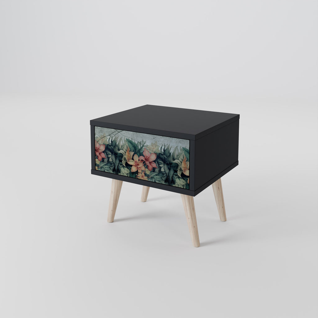 HEAVENLY BLOOM nattduksbord i svart finish
