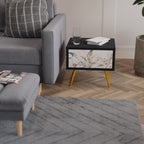 WILD TENDERNESS Nightstand in Black Finish