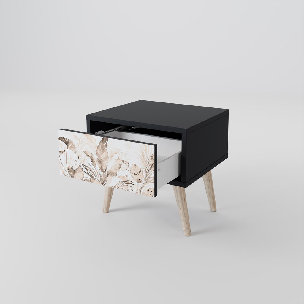 WILD TENDERNESS Nattduksbord i svart finish