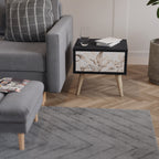 WILD TENDERNESS Nightstand in Black Finish