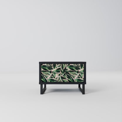 EERIE STROMANTHE Nightstand in Black Finish