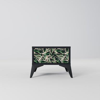 EERIE STROMANTHE Nightstand in Black Finish