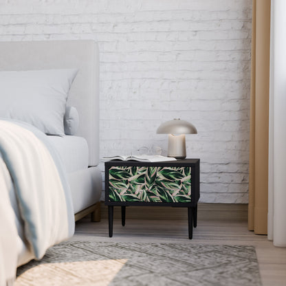 EERIE STROMANTHE Nightstand in Black Finish