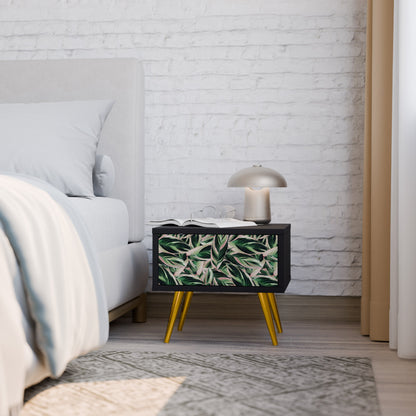 EERIE STROMANTHE Nightstand in Black Finish