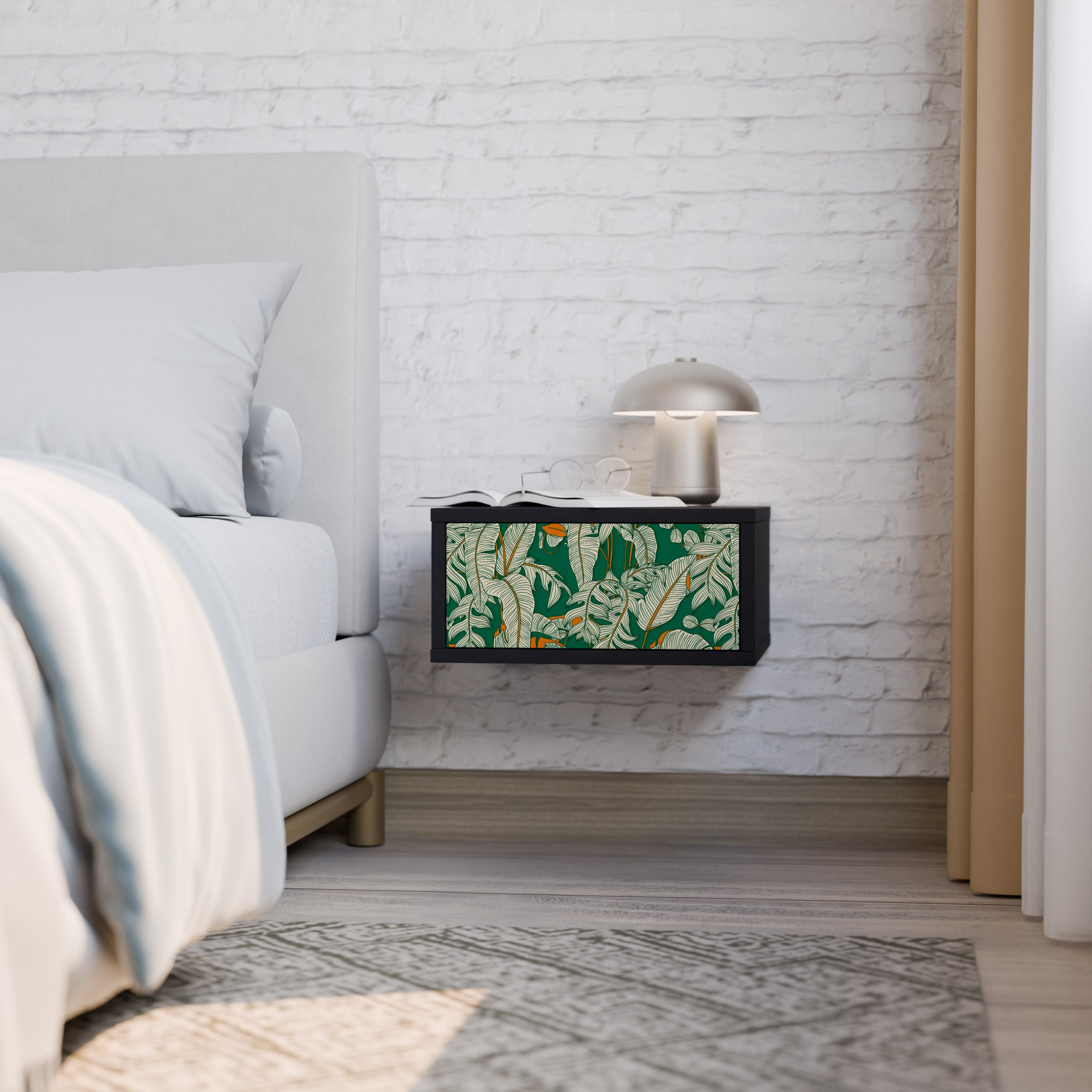 VERDANT PLEASURES Nattduksbord i svart finish