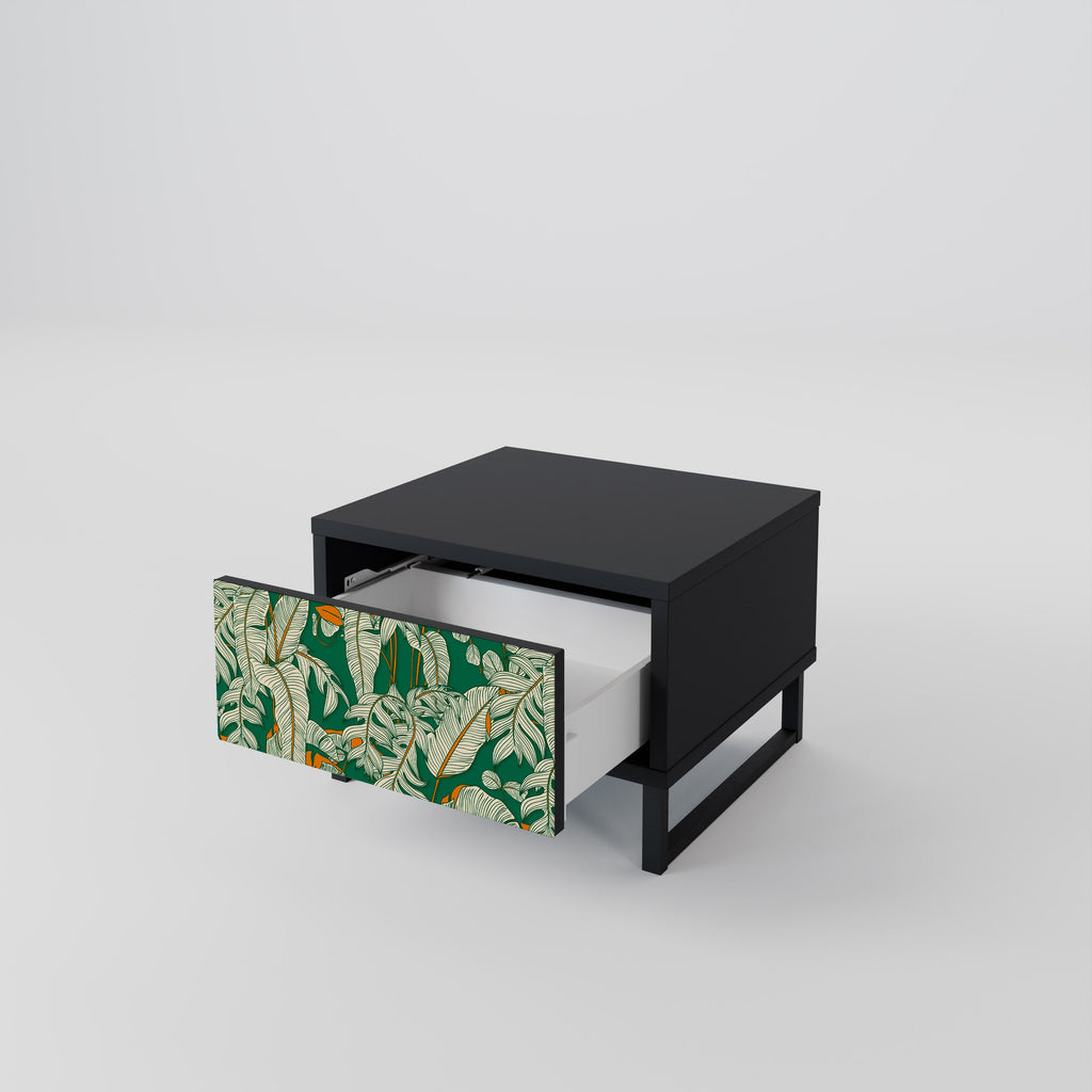 VERDANT PLEASURES Nattduksbord i svart finish