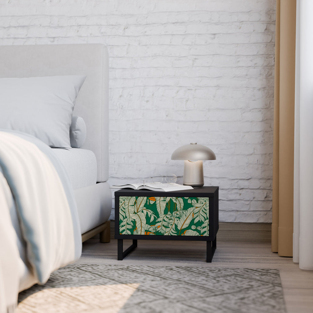 VERDANT PLEASURES Nattduksbord i svart finish