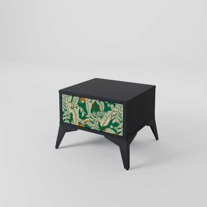 VERDANT PLEASURES Nightstand in Black Finish