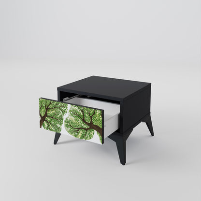 WILDERNESS DASH Nightstand in Black Finish