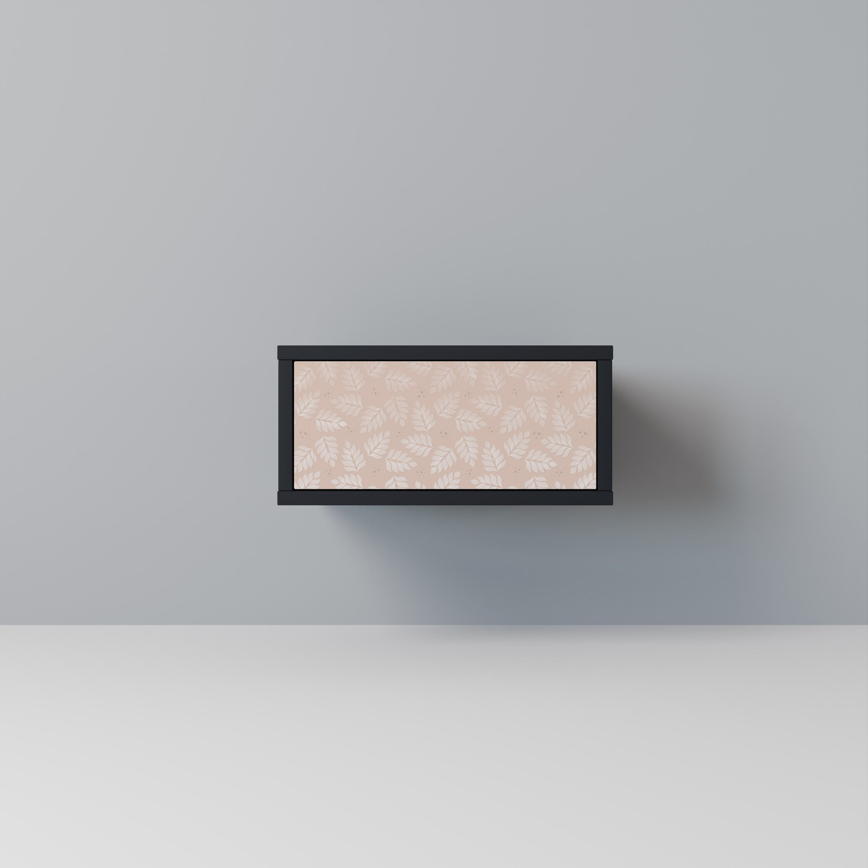 LÖV PÅ BEIGE SJUKBORD i svart finish