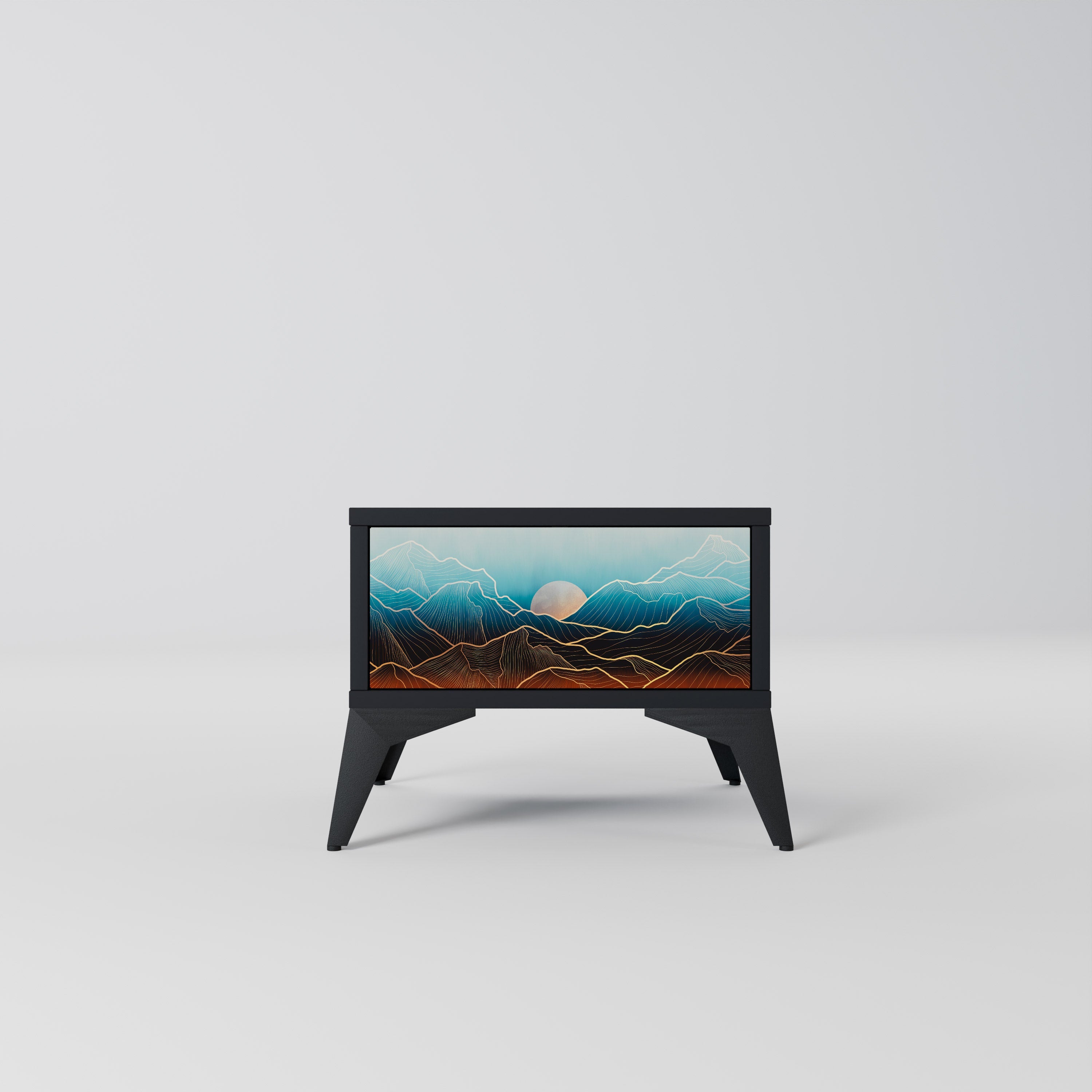 LUNAR SECRETS Nattduksbord i svart finish
