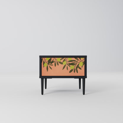 JUICY OLIVES Nightstand in Black Finish