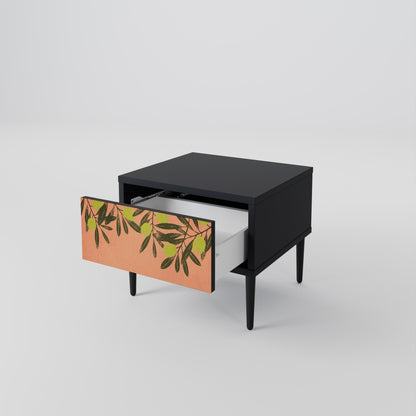 JUICY OLIVES Nightstand in Black Finish