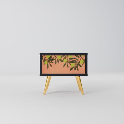 JUICY OLIVES Nightstand in Black Finish