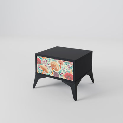 FUNGUS FANTASY Nightstand in Black Finish